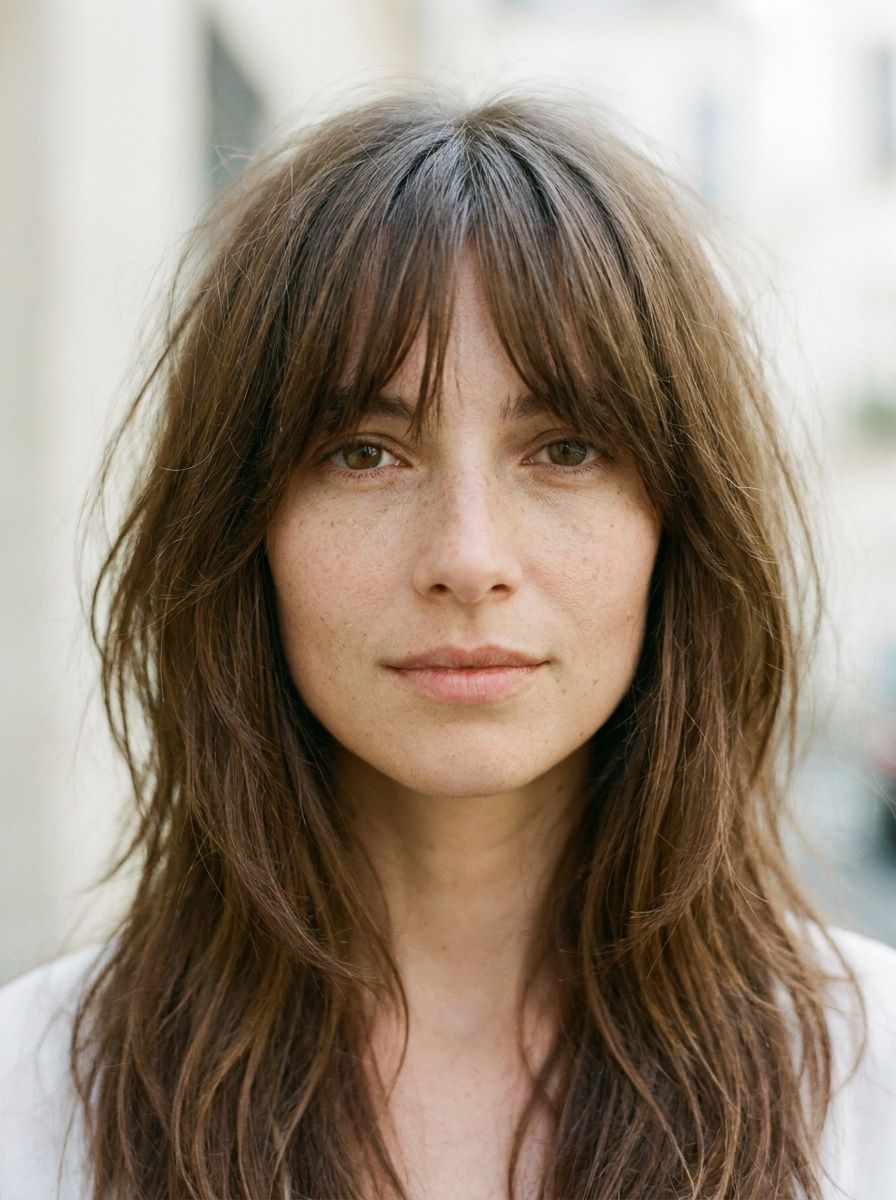 Stufenschnitt mit Birkin Bangs - Stufenschnitt mit Pony